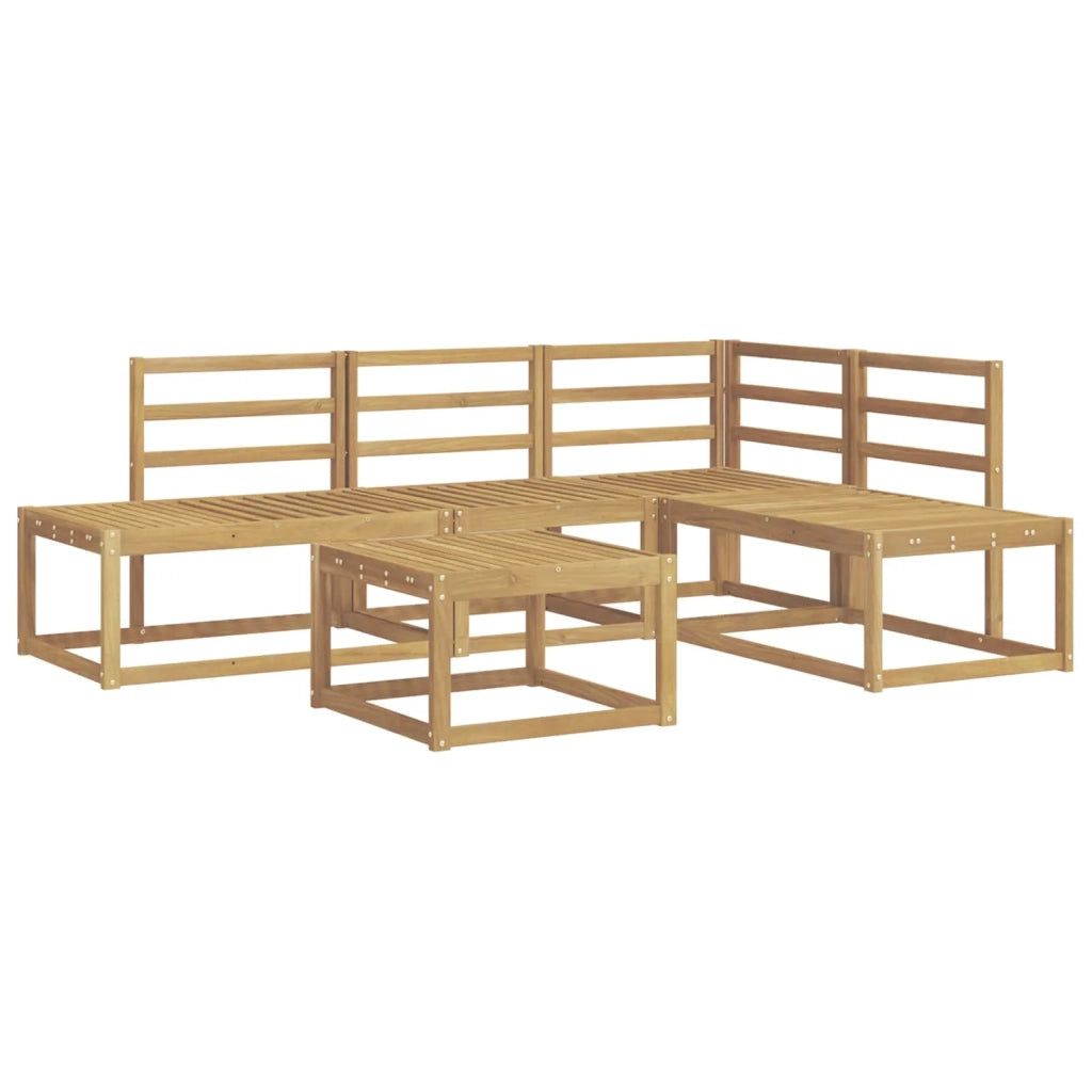 Set di divani da esterno 5 Pezzo Bianco 3388188