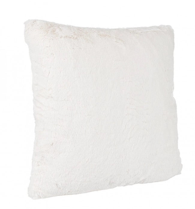 Cuscino in Peluche Bianco Moderno da Interno 45x45 - STEWART