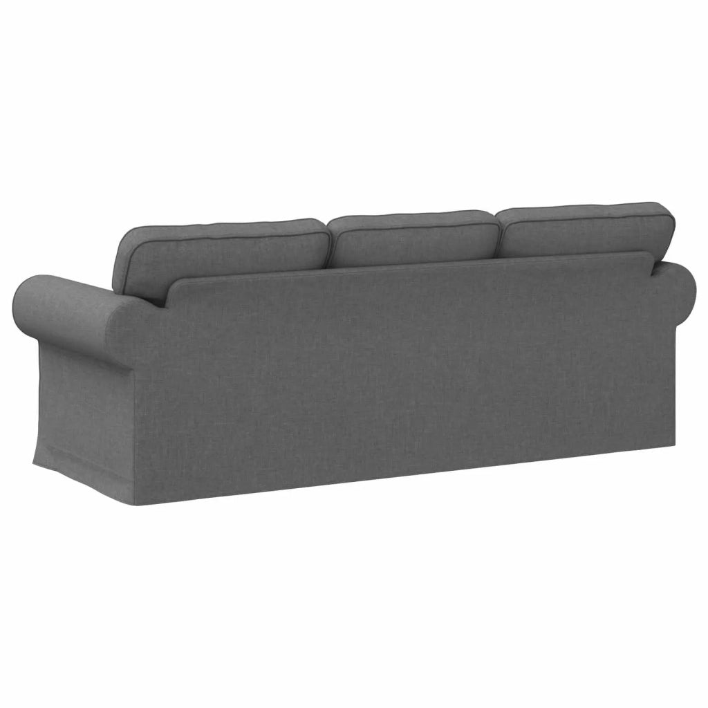 Divano Grigio scuro 215 x 82 x 80 cm Tessuto 42024314