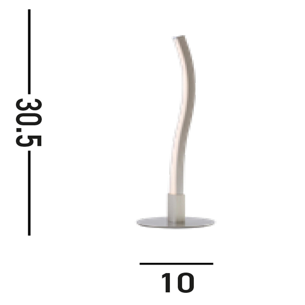 Abatjour Moderno Primo Alluminio Argento Led 3,74W 3000K