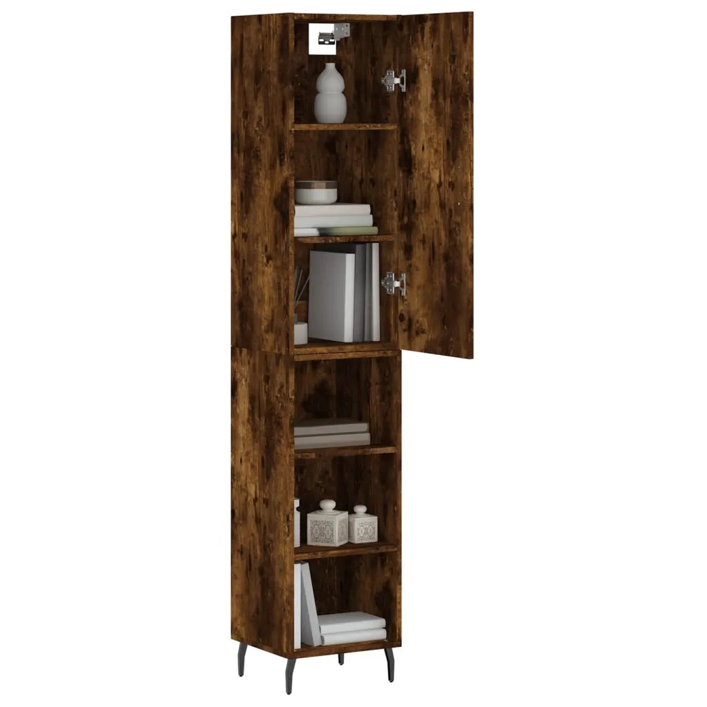 Credenza Rovere Fumo 34,5x34x180 cm in Legno Multistrato 3198998