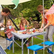 Tavolo da Campeggio Opportuno - Tavolo in Alluminio Leggero per Campeggio Outdoor - Portatile e Regolabile con Maniglia - Capacità di Carico per Pic-Nic BBQ Interno