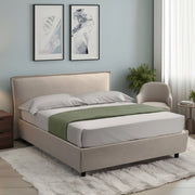 Broni, Letto Alla Francese Materasso Incluso Made in Italy, Grigio Tortora