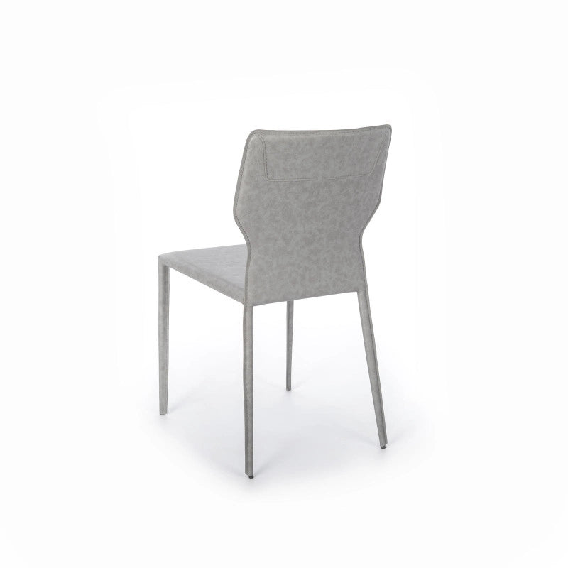Sedia in similcuoio Kim 56cm X 44cm H 86.5cm Stones