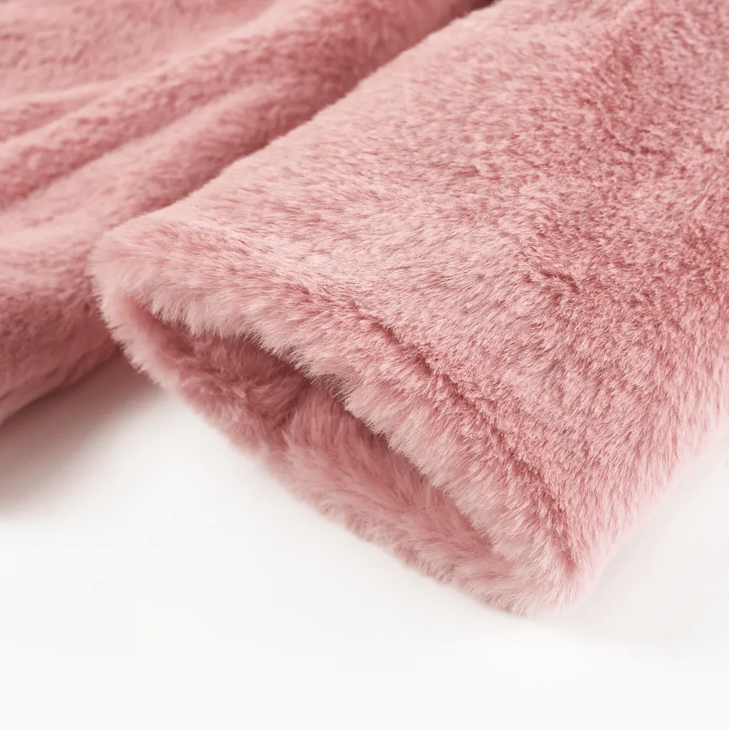 Cappotto per Bambini in Pelliccia Sintetica Rosa 128 CFW6333266