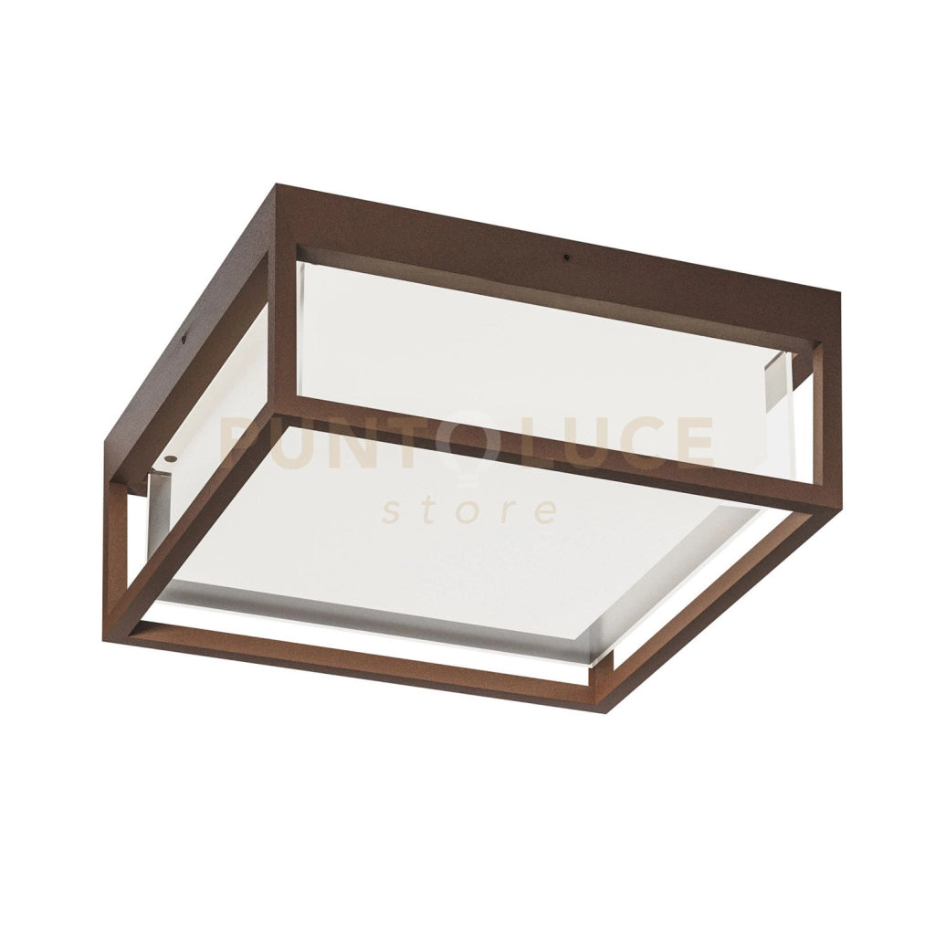 GES2092- APPLIQUE LED 3000-4000-5000K 960-1050-1010LM 20W MARRONE IP65 ALLUMINIO E METACRILATO