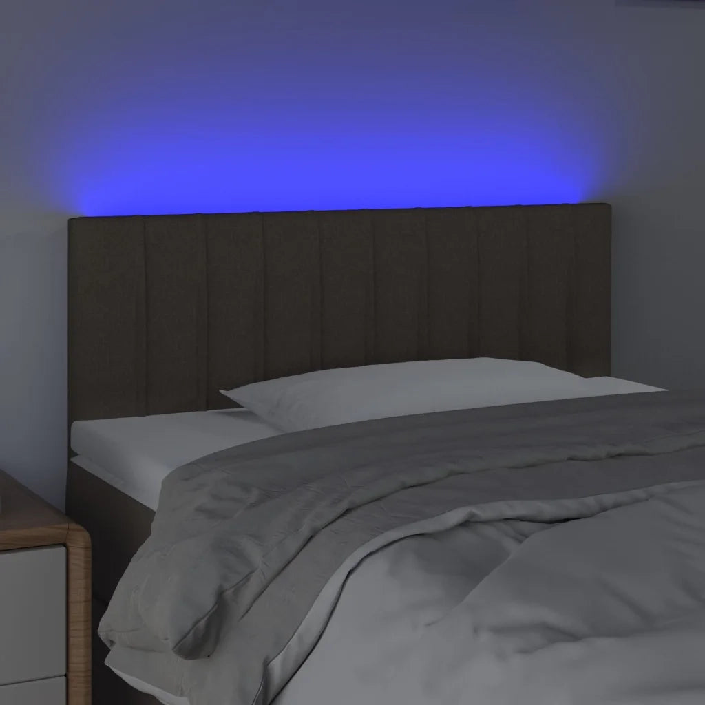 Testiera a LED-Testata con LED Tortora 80x5x78/88 cm in Tessuto 348616