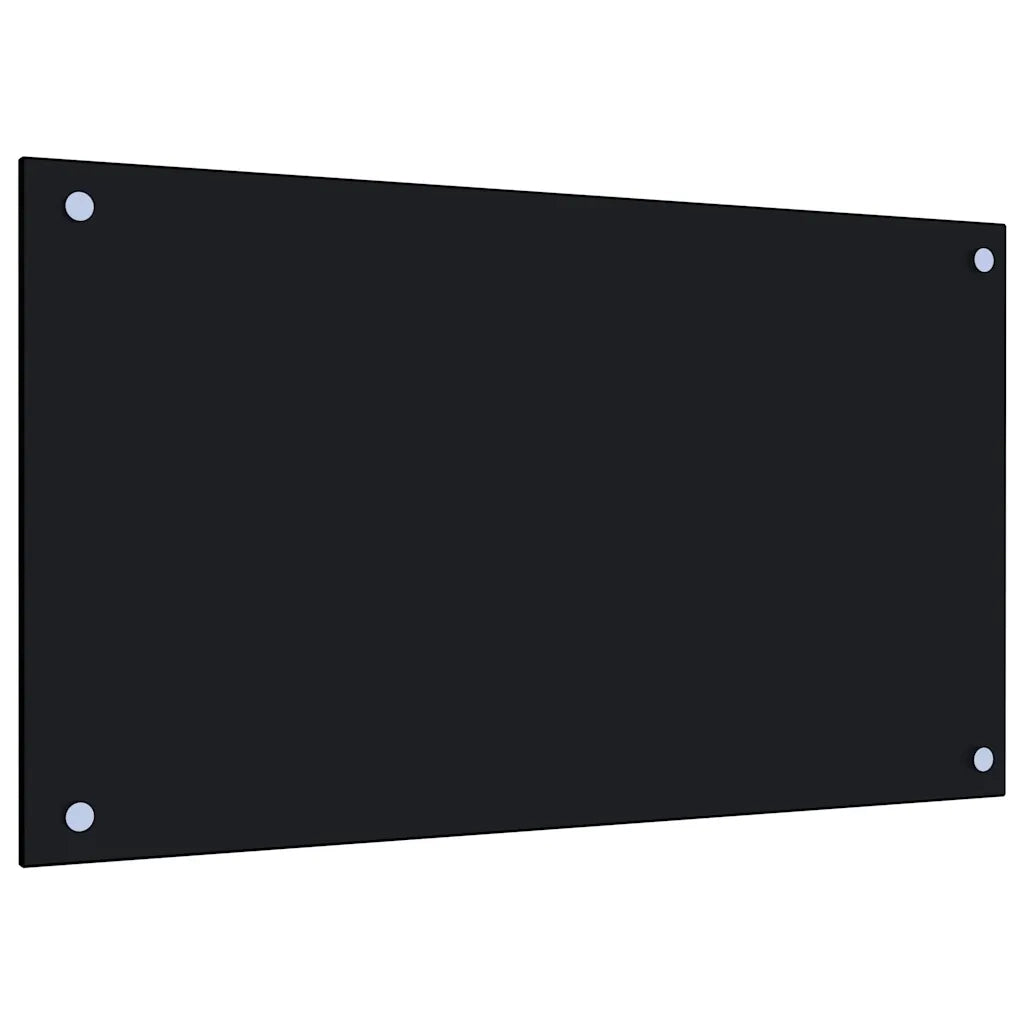 Paraschizzi per Cucina 2 pz Neri 70x40 cm in Vetro Temperato 3315795