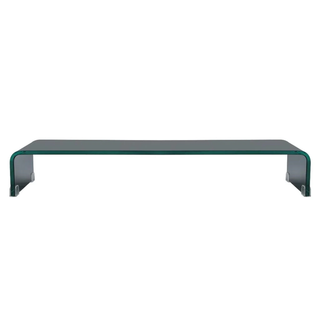 Mobile TV credenza design pratico supporto per monitor 90 cm vetro nero 2502232