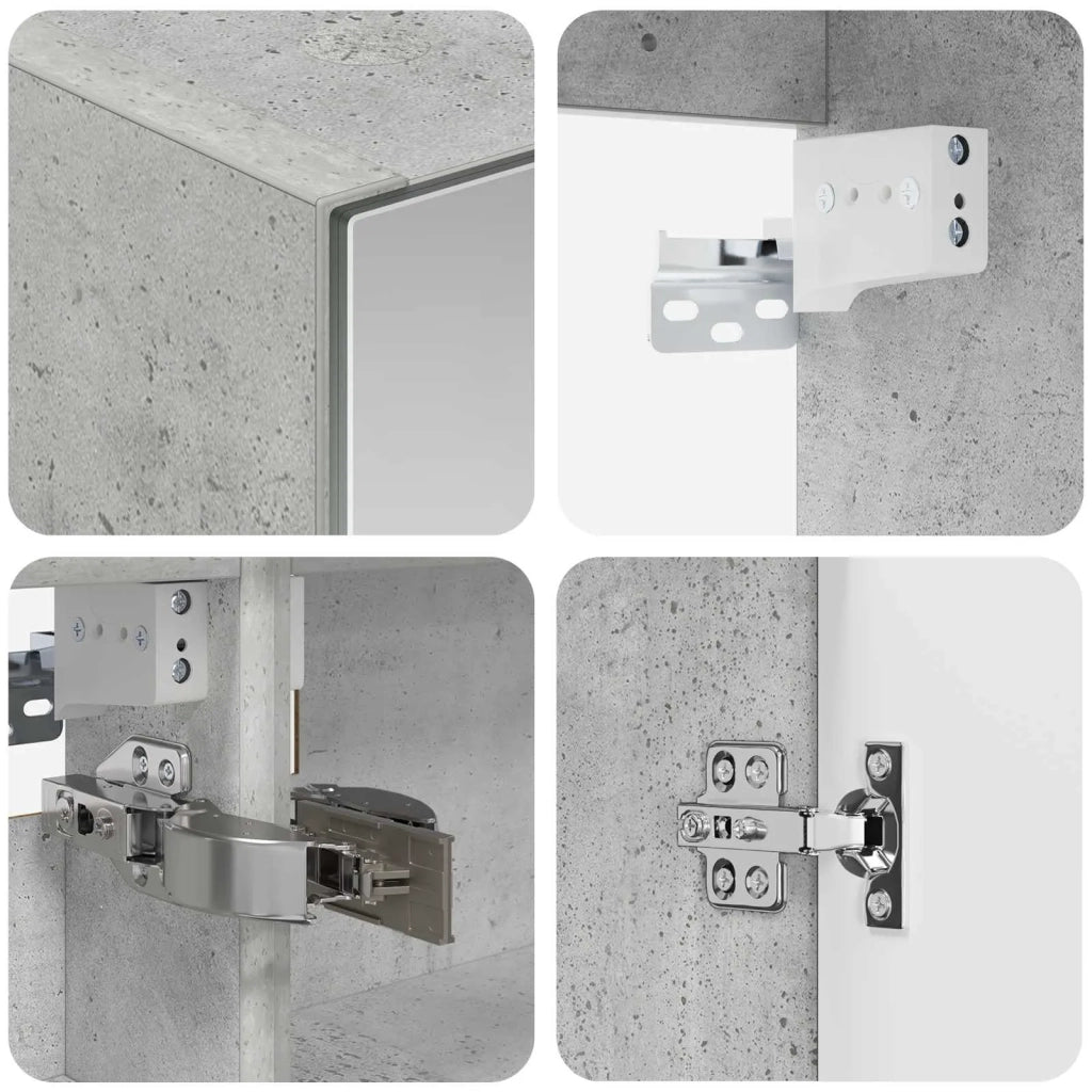 Set di Armadi da Bagno 5 pcs Grigio Cemento 3406554