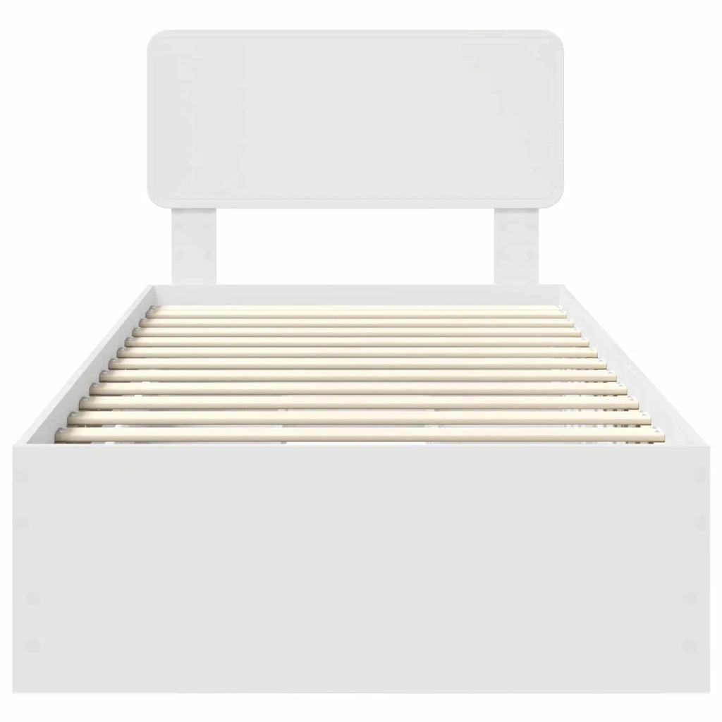 Struttura del letto Bianco 75 x 190 cm Legno ingegnerizzato