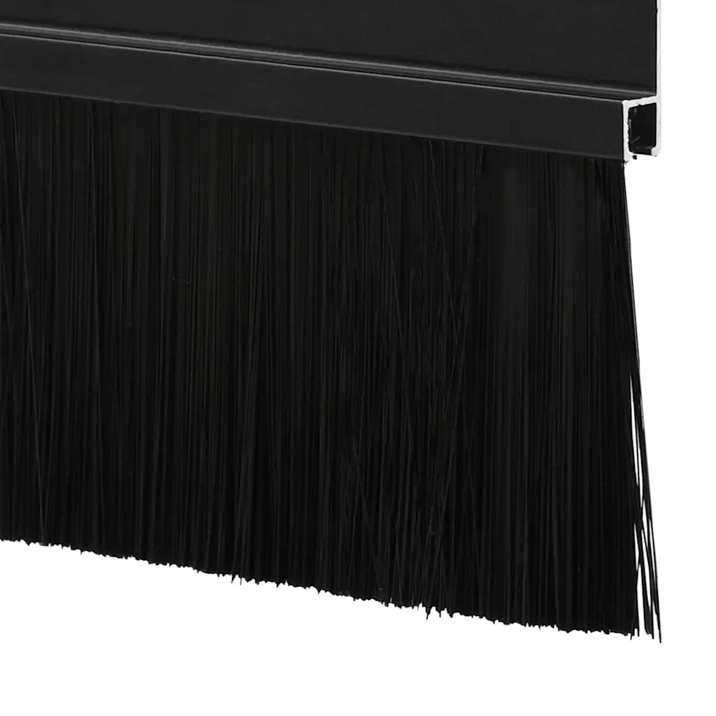 Spazzole per porte a vite 2 pcs Nero 100 cm Lega di alluminio
