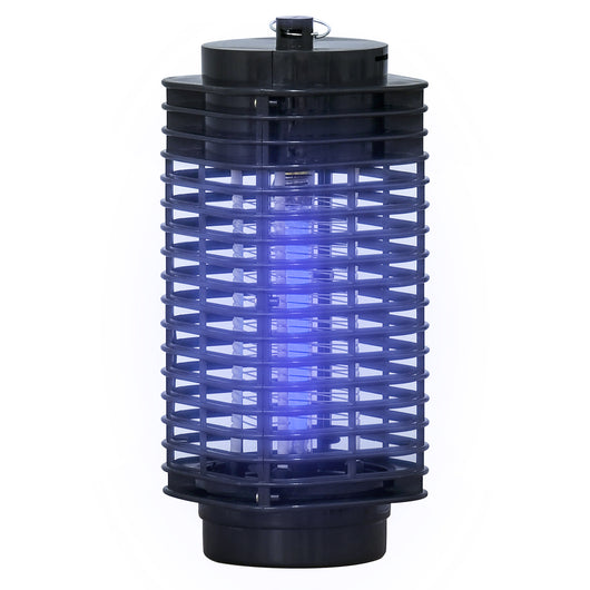 Zanzariera Elettrica 3W con Luce UV per Interno ed Esterno Nero