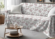 Telo Arredo Granfoulard Copritutto Salvadivano 100% Cotone Dis. Magnolia - Matrimoniale - Rosa