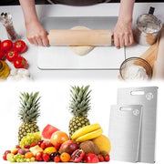 Piastra di Taglio in Titanio - Senza Plastica - Senza Olii - Inox - Piastra di Taglio Anti Batterico - Resistente al Lavastoviglie