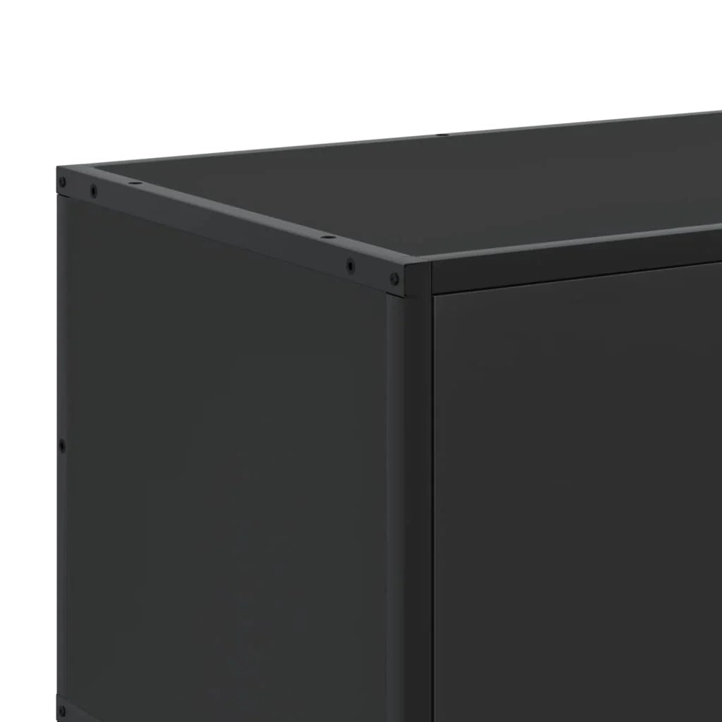 Mobile TV multimediale scaffale TV credenza mobile TV sala da pranzo soggiorno camera da letto 100 x 35 x 41 cm legno ingegnerizzato e metallo nero 02_0025497