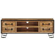 Mobile Porta TV con Cassetti 120x30x40 cm Legno Massello Mango 247343