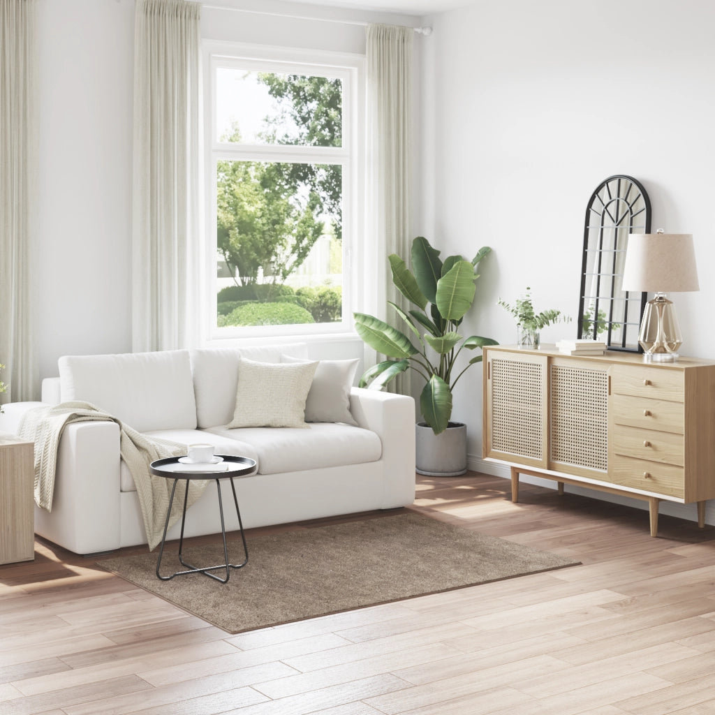 Tappeto Shaggy con retro in lattice Marrone 120x170 cm