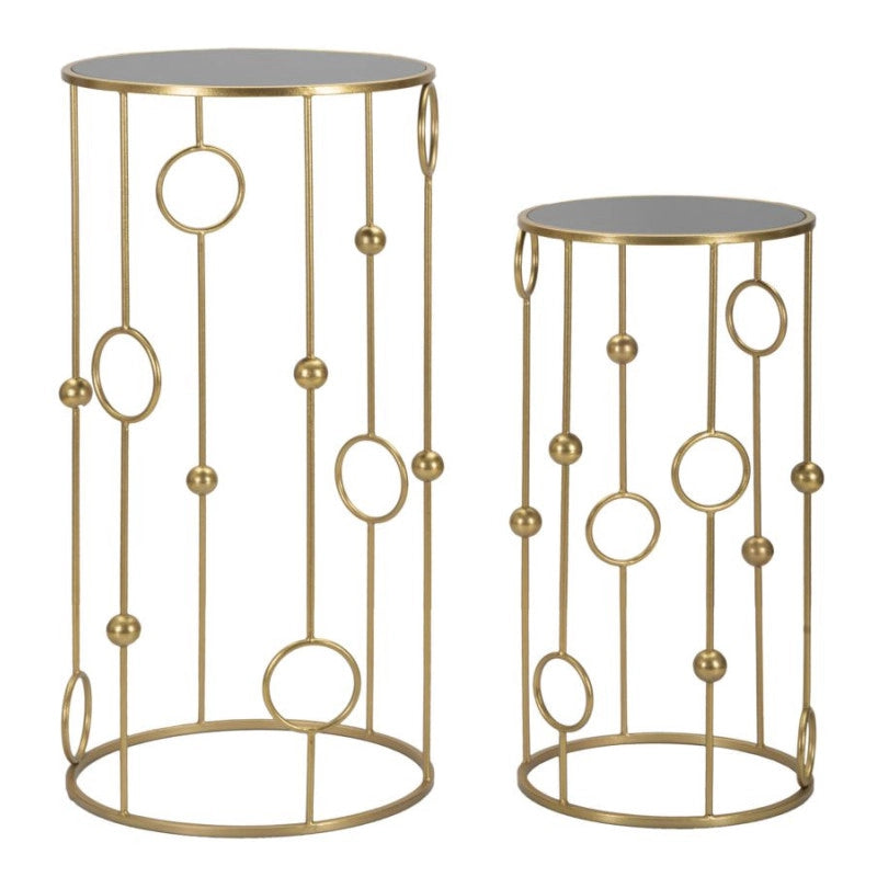 Tavolinetto Cage Coppia cm ø 50x100-40x80