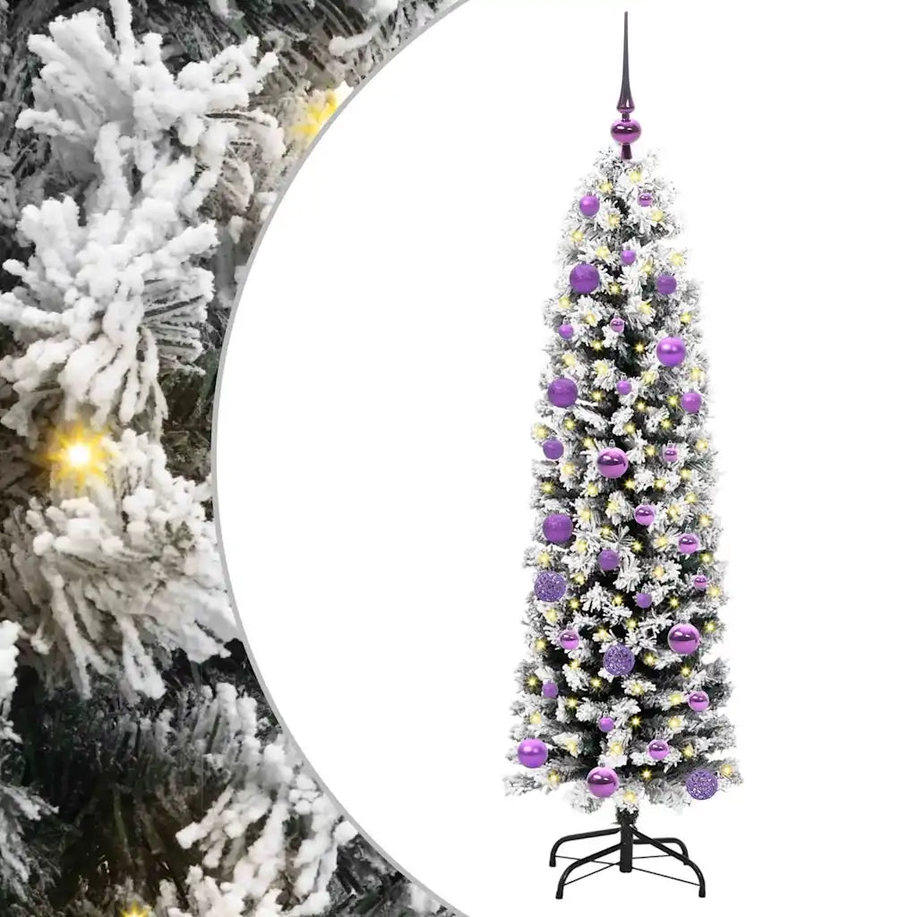 Albero di Natale | Decorazioni natalizie artificiale con 150 LED Verde 150 cm