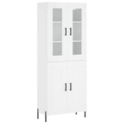 Credenza | Madia | Buffet da pranzo | Armadio da pranzo Bianca 69,5x34x180 cm in Legno Multistrato
