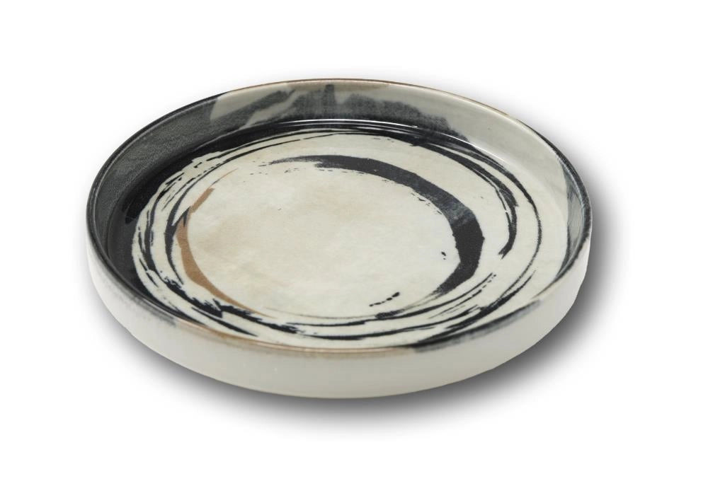 Set 6 Piatti da Tavola in Porcellana Dark Matter Oslo 20 cm Saturnia