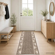 Tappeto Runner FLORNES Tessuto Tortora 67 x 150 cm PP 7 mm 42057422