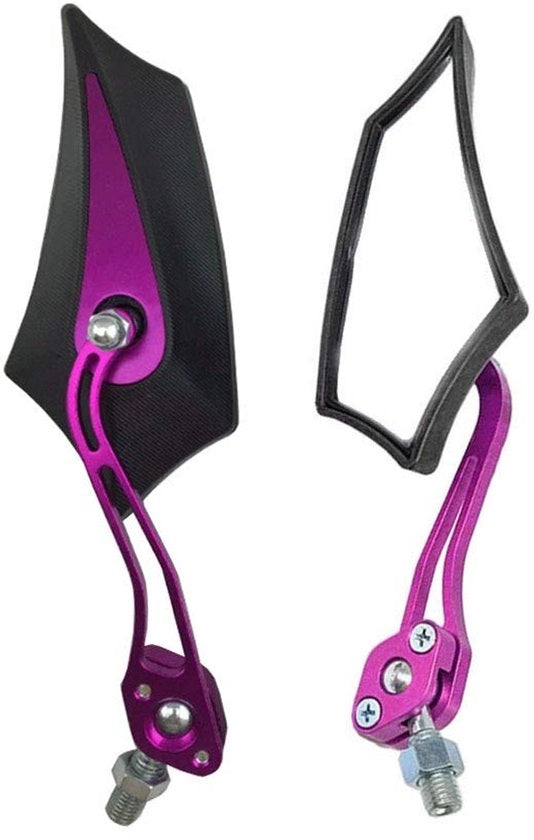Specchiera per Motocicletta - Design Unico - Specchiera Universale - Manubri - Montaggio 8mm/10mm - Vetro Cristallo - Facile da Installare