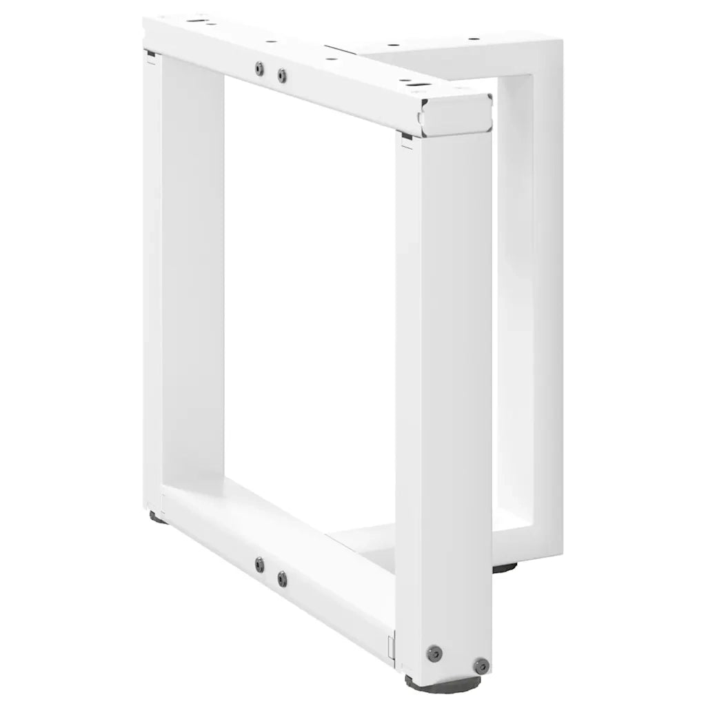Gambe per Tavolino da Caffè a Forma di T 2 pz Bianche 50x25x(42-43) cm Acciaio 4013029