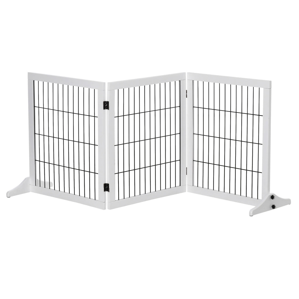 Cancello per Cani ¨C zephmum ¨C Bianco Legno 185x71 cm