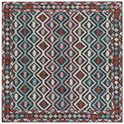 Tappeto moderno con motivo geometrico tribale 200 x 200 cm multicolore camera da letto salotto