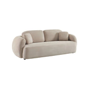 Divano in tessuto chenille, 3 posti, beige