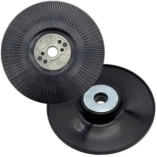 Set a doppio di 5" dischi in acciaio. Adatto per smerigliatrici a nastro a 90°, dischi abrasivi e di pulizia 125 mm.