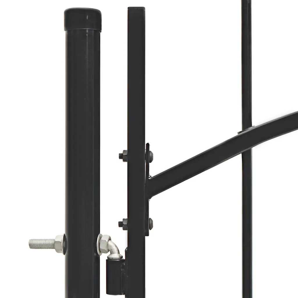Cancello da Giardino in Acciaio 1x2 m Nero cod mxl 51965
