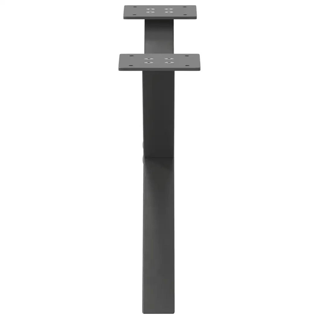 vidaXL Gambe per Tavolino da Caffè a Forma di X 2 pz Antracite 60x(30-31) cm Acciaio