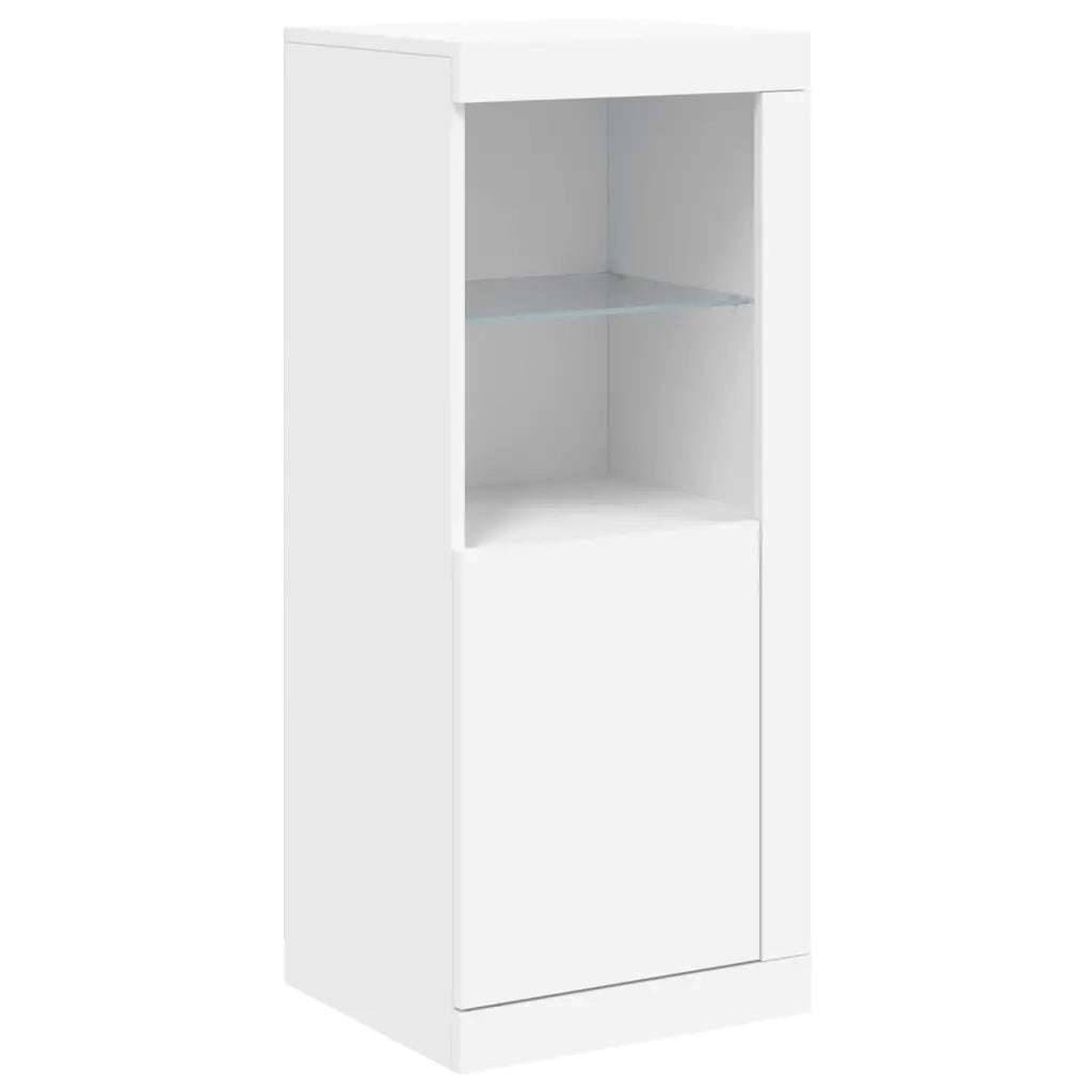 Credenza con Luci LED-Buffet-Armadio da cucina Bianca 41x37x100 cm 532018