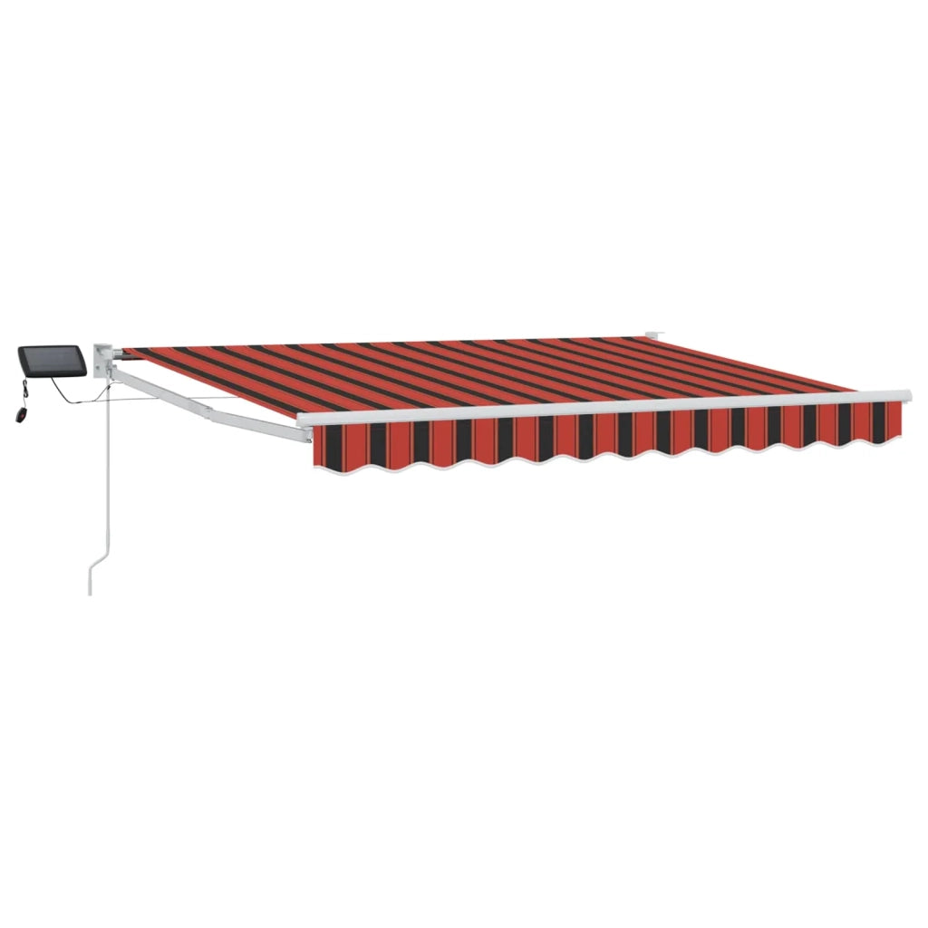 Tenda retrattile manuale con LED-Tenda parasole per balcone 3,5 x 2,5 m 474343