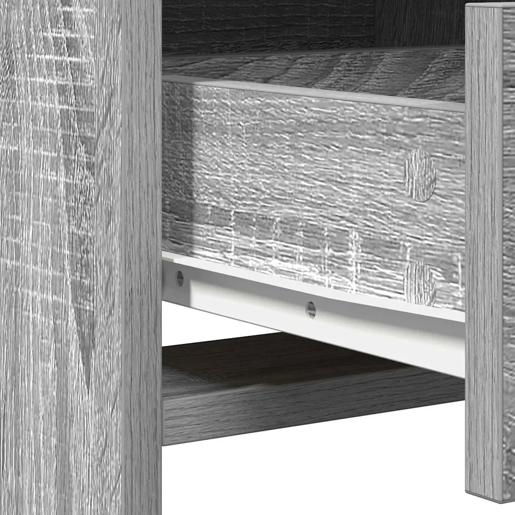 Tavolo da Trucco con cassetto 2 pcs Grigio Legno multistrato 3334268
