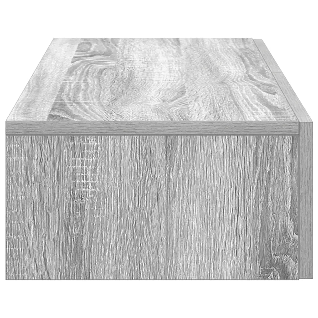Scaffale a Parete con Cassetti Grigio 80x33x17 cm in Truciolato 859982