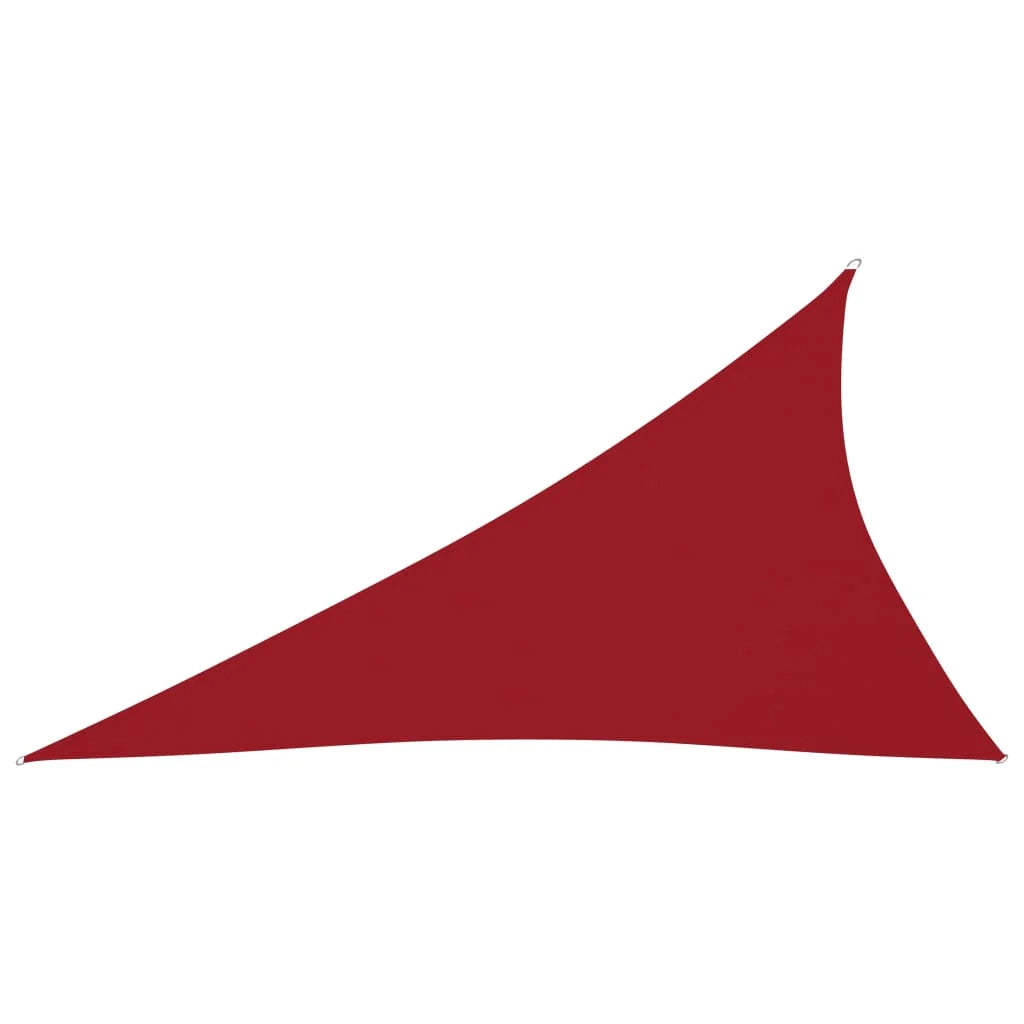 Vela ombreggiante triangolare in tessuto Oxford 4 x 5 x 6,4 m rosso 02_0009903