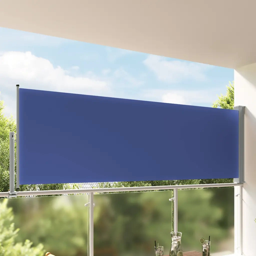 Tenda Laterale Retrattile per Patio 120x300 cm Blu