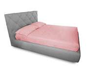 Completo Lenzuola In 100% Cotone In Tinta Unita Made In Italy - Maxi - Rosa