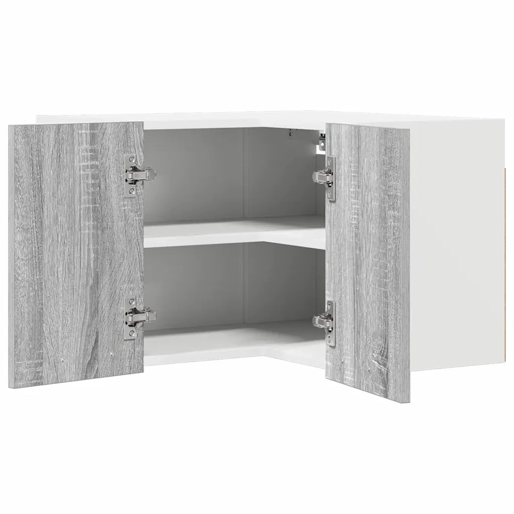 Armadio pensile Grigio Sonoma e Bianco 57 x 57 x 40 cm