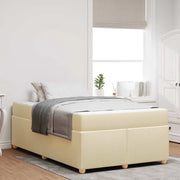 Struttura del letto con materasso Crema 120 x 200 cm Tessuto