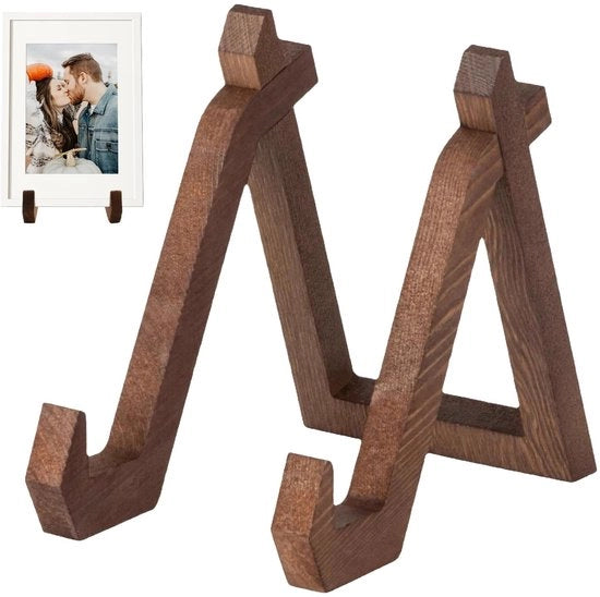 Scaffale multifunzionale per display in legno - Stand per foto - Supporto per piatti - 15,2 cm - In legno di abete resistente