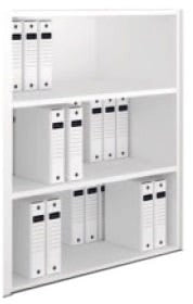 Armadio in melaminico a giorno con 2 ripiani da ufficio cm. 90x31,7x117,6h