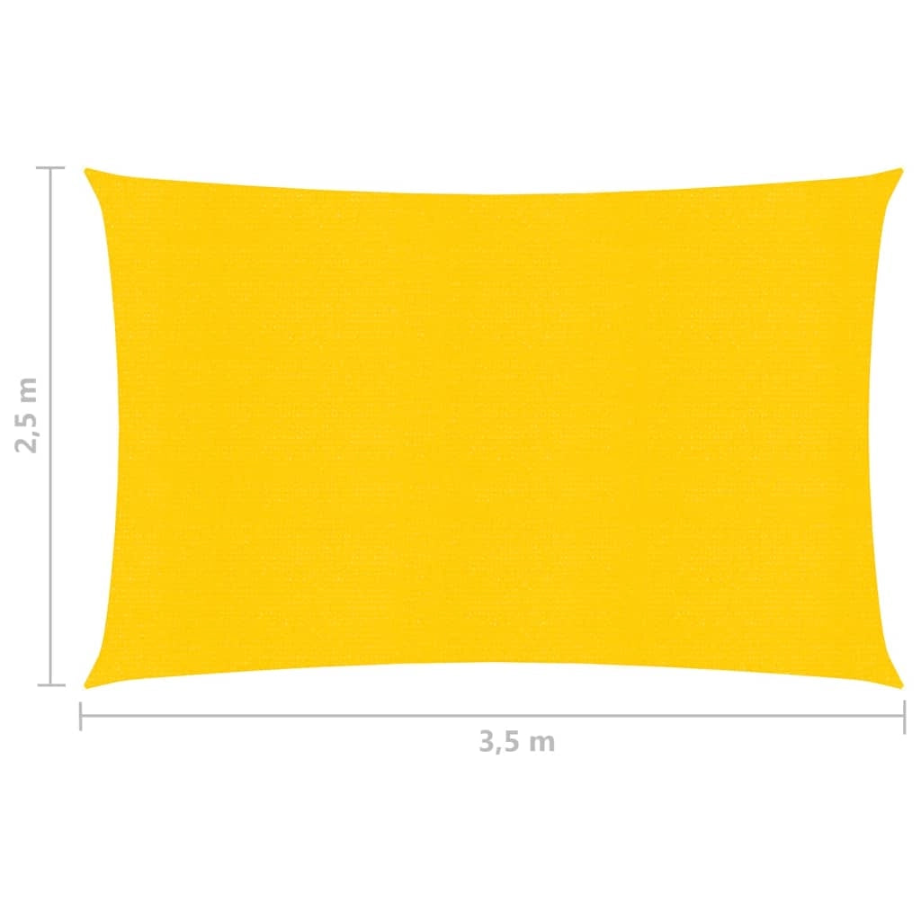 Vela ombreggiante 160 g/m² gialla 2,5 x 3,5 m HDPE 02_0009114