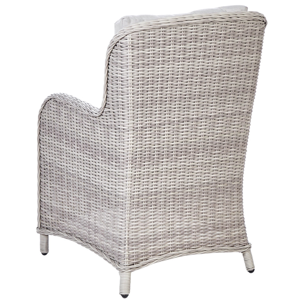 Set da Giardino Tavolo in Rattan beige e 6 Sedie con Cuscini beige stile moderno contemporaneo