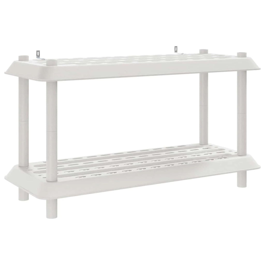 Unità di scaffalatura 2 livelli 100 x 40 x 55,5 cm PP Bianco 8011742