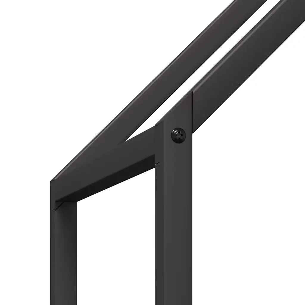 Rastrelliera per Legna da Ardere Nera 60x25x90 cm CFW6386607